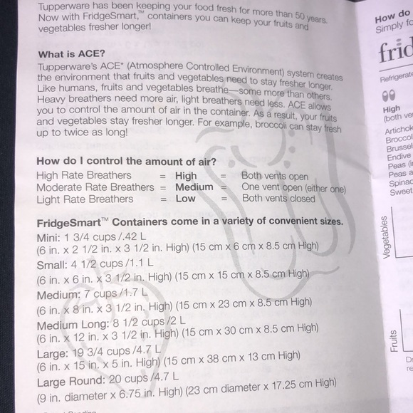 Fridgesmart Tupperware Keeps  vegetables and fruits longer - Picture 5 of 8